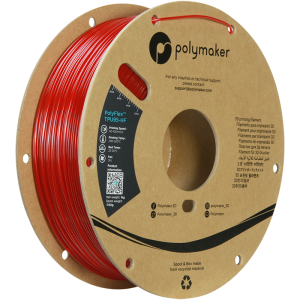 PolyFlex TPU95-HF Filament Translucent Kırmızı – Esnek ve Hızlı - 1 kg